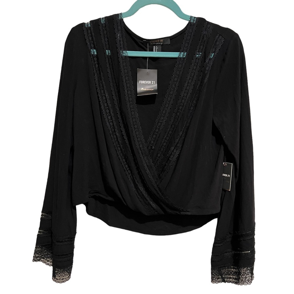Forever 21 black laced blouse